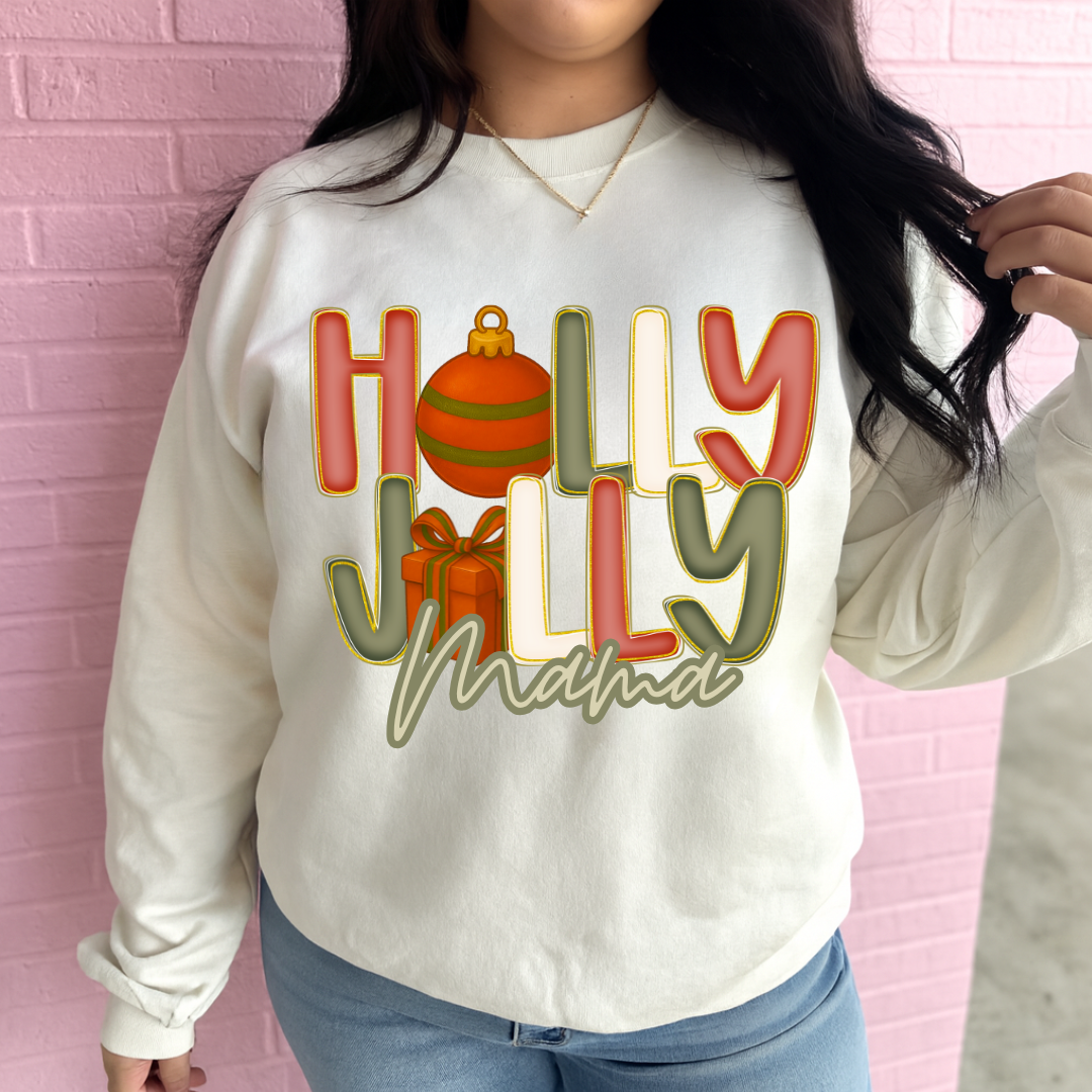 Holly Jolly (Custom Name) Graphic Crewneck
