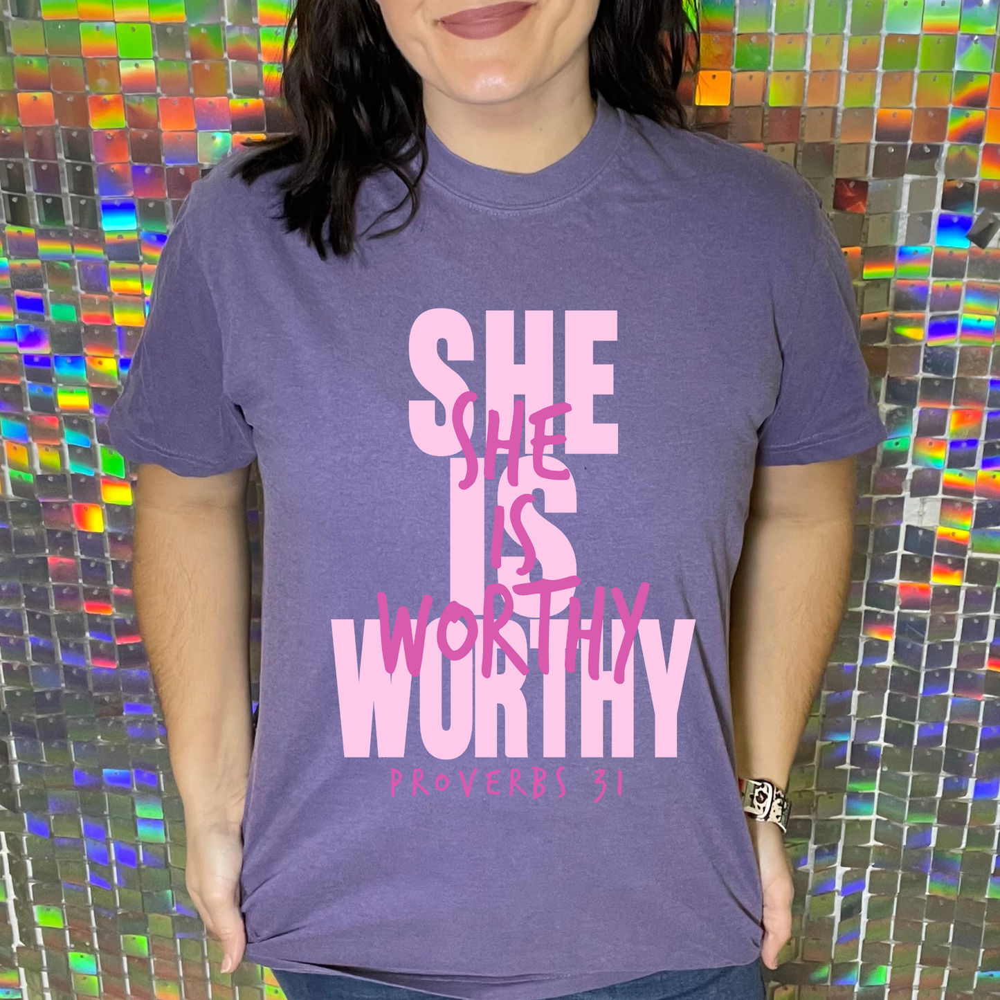 She Is Worthy Graphic Tee