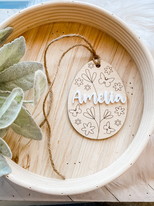 Floral Butterfly Egg Tags