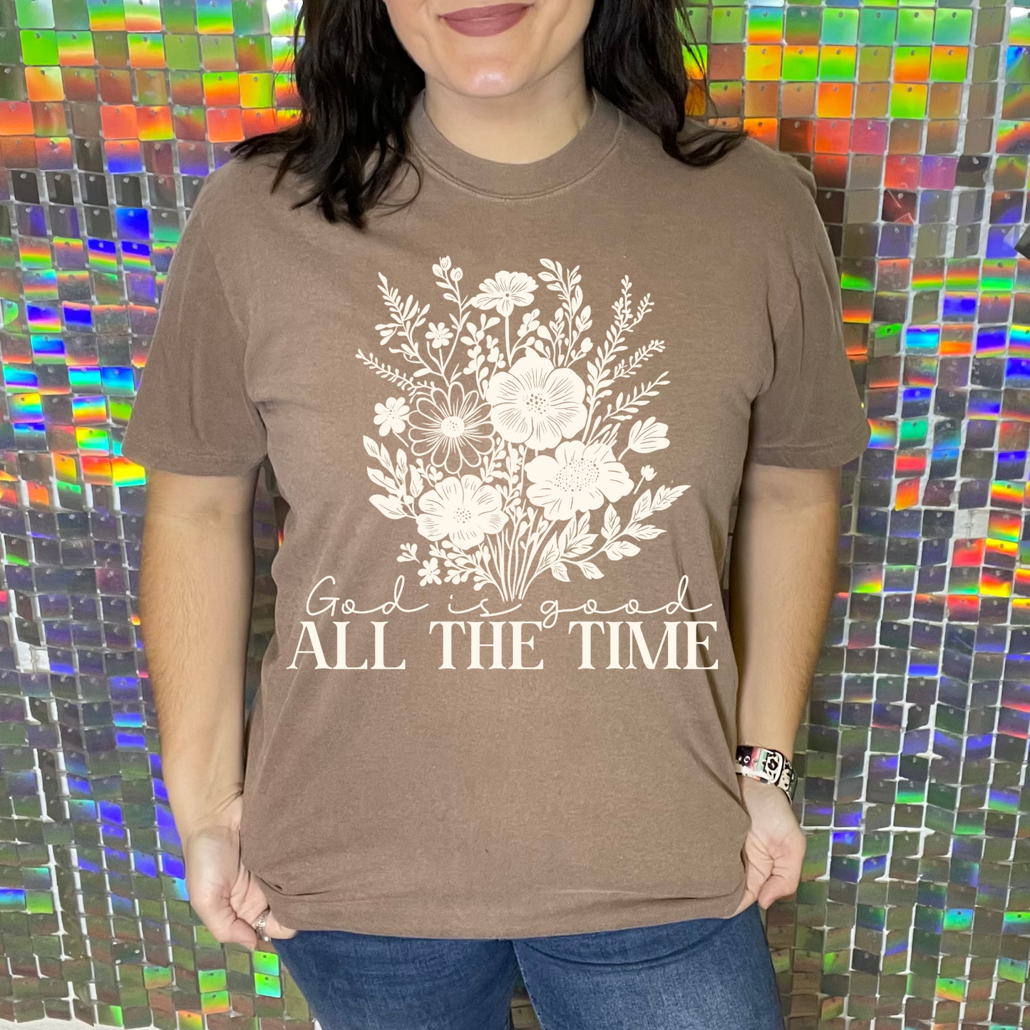 Floral God Is Good Graphic Tee