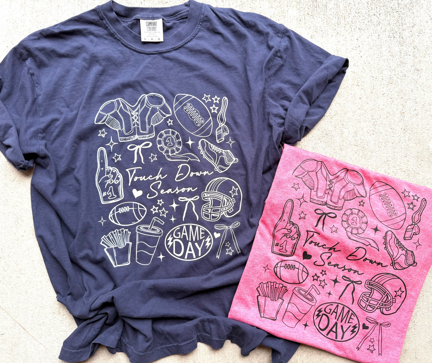 COMFORT COLORS Game Day Doodle Tee - RTS