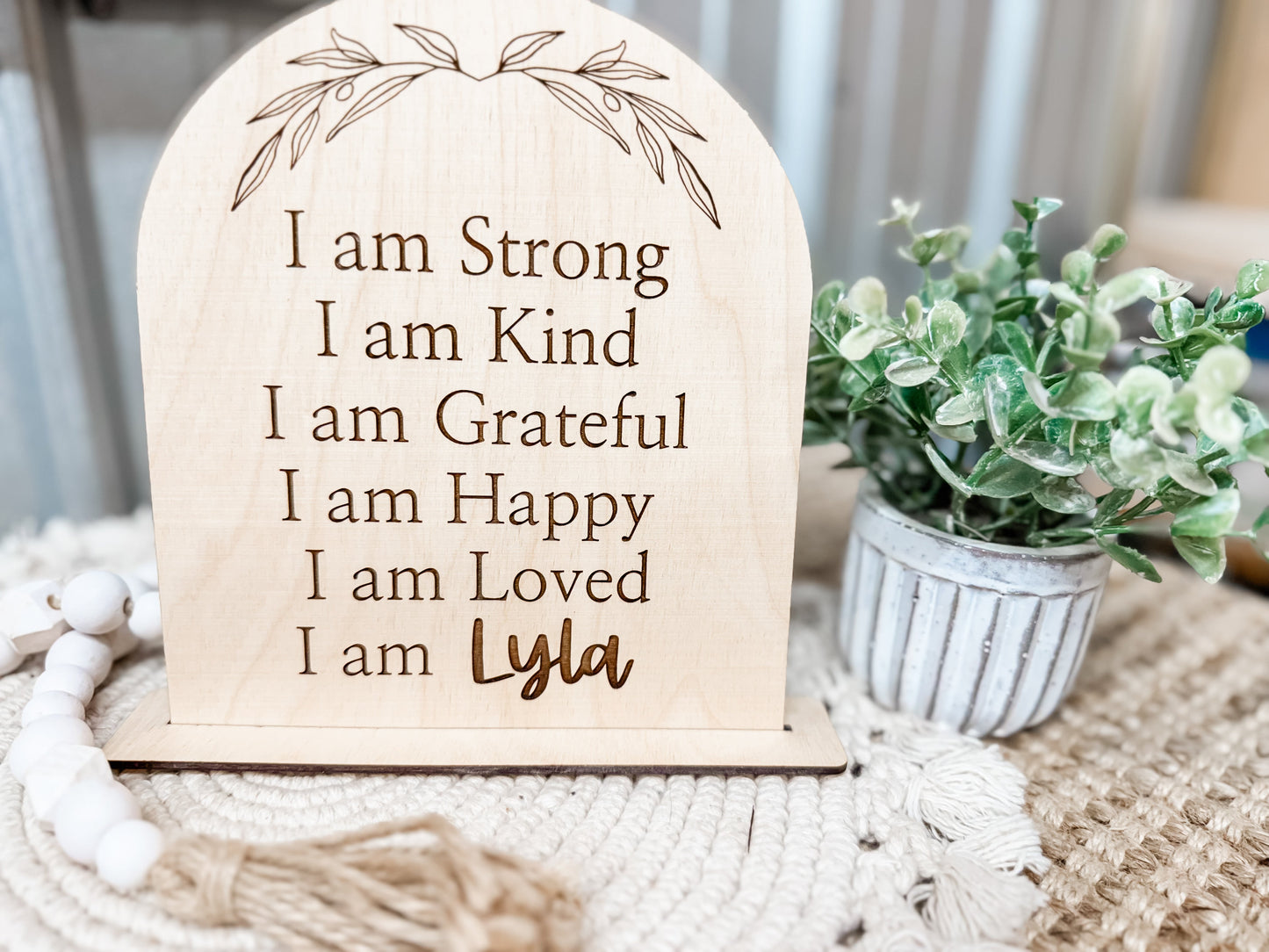 Affirmation Custom | Greenery & Plain