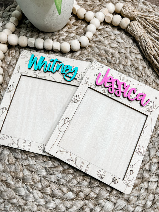 Floral Post It Holder