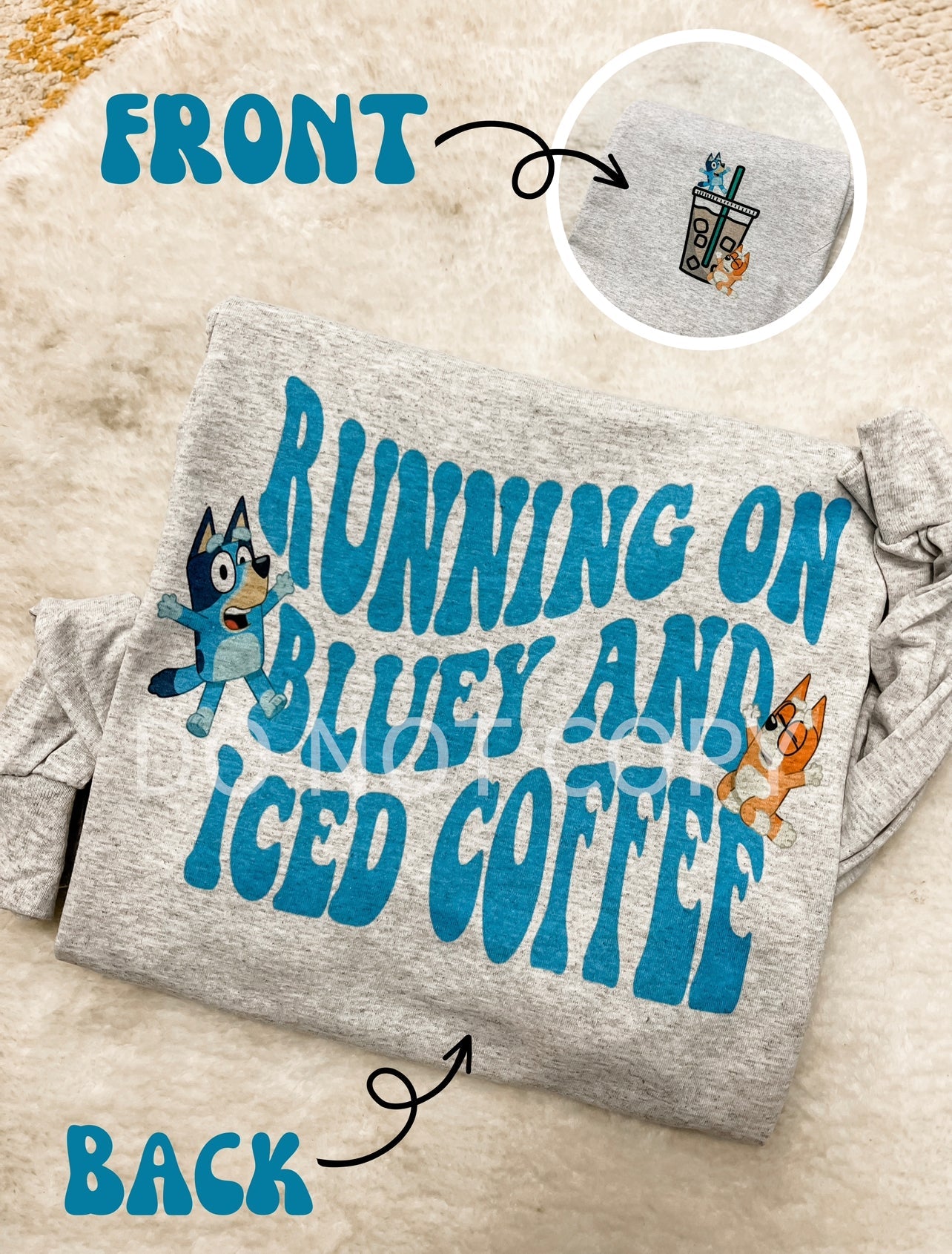 Running On Bluey And Iced Coffee Mugs