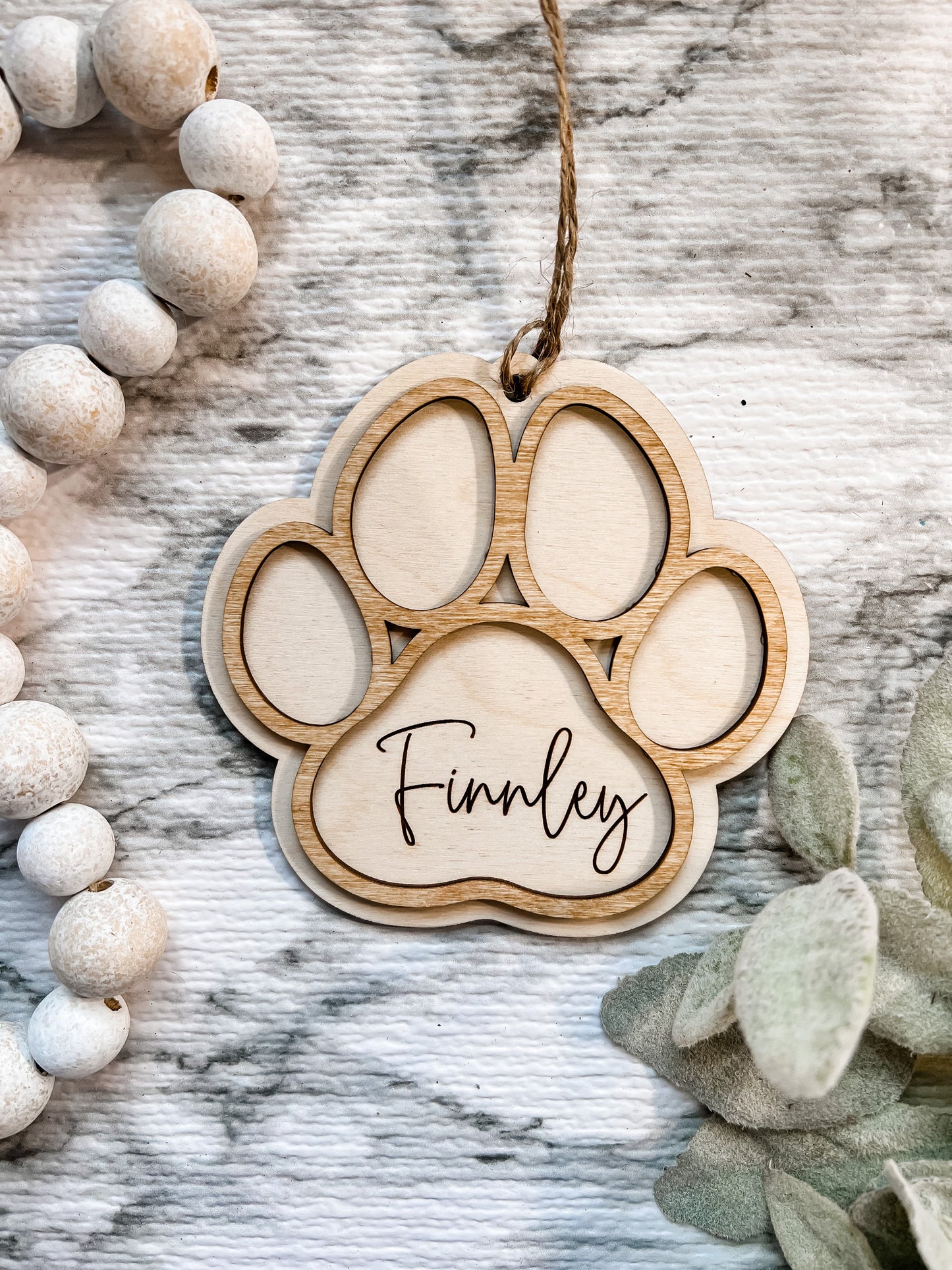 Paw Print Ornament