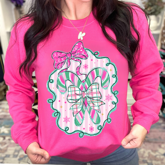 Candy Cane Cutie Graphic Crewneck