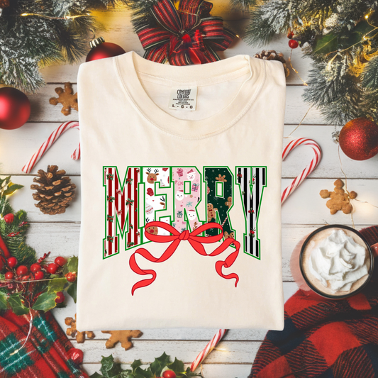 Merry Bow Graphic Tee