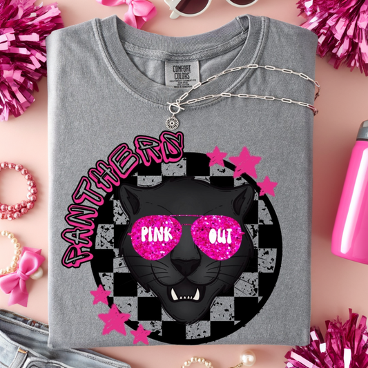 Custom Pink Out Mascot Graphic Tee