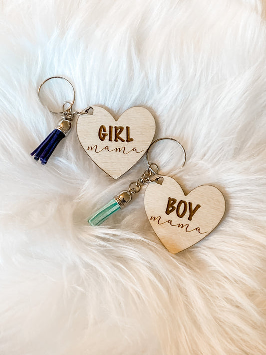 Heart Mom Keychains