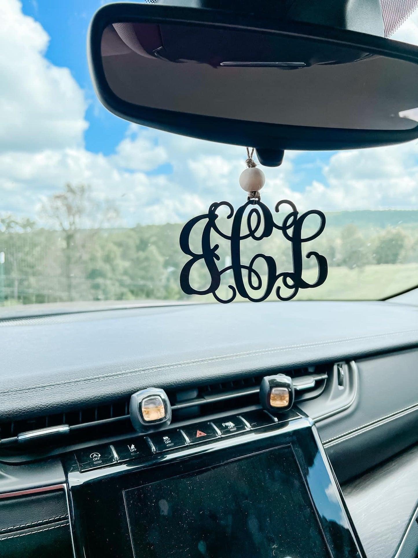 Monogram Car Charm