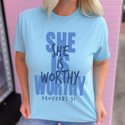 Blessed Blue Bow Graphic Tee