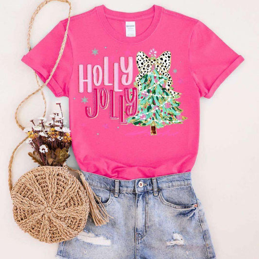 Holly Jolly Tree Graphic Tee