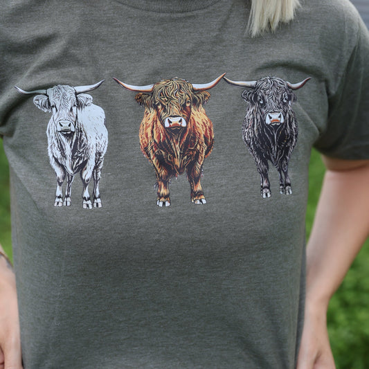 Tres Longhorns Graphic Tee