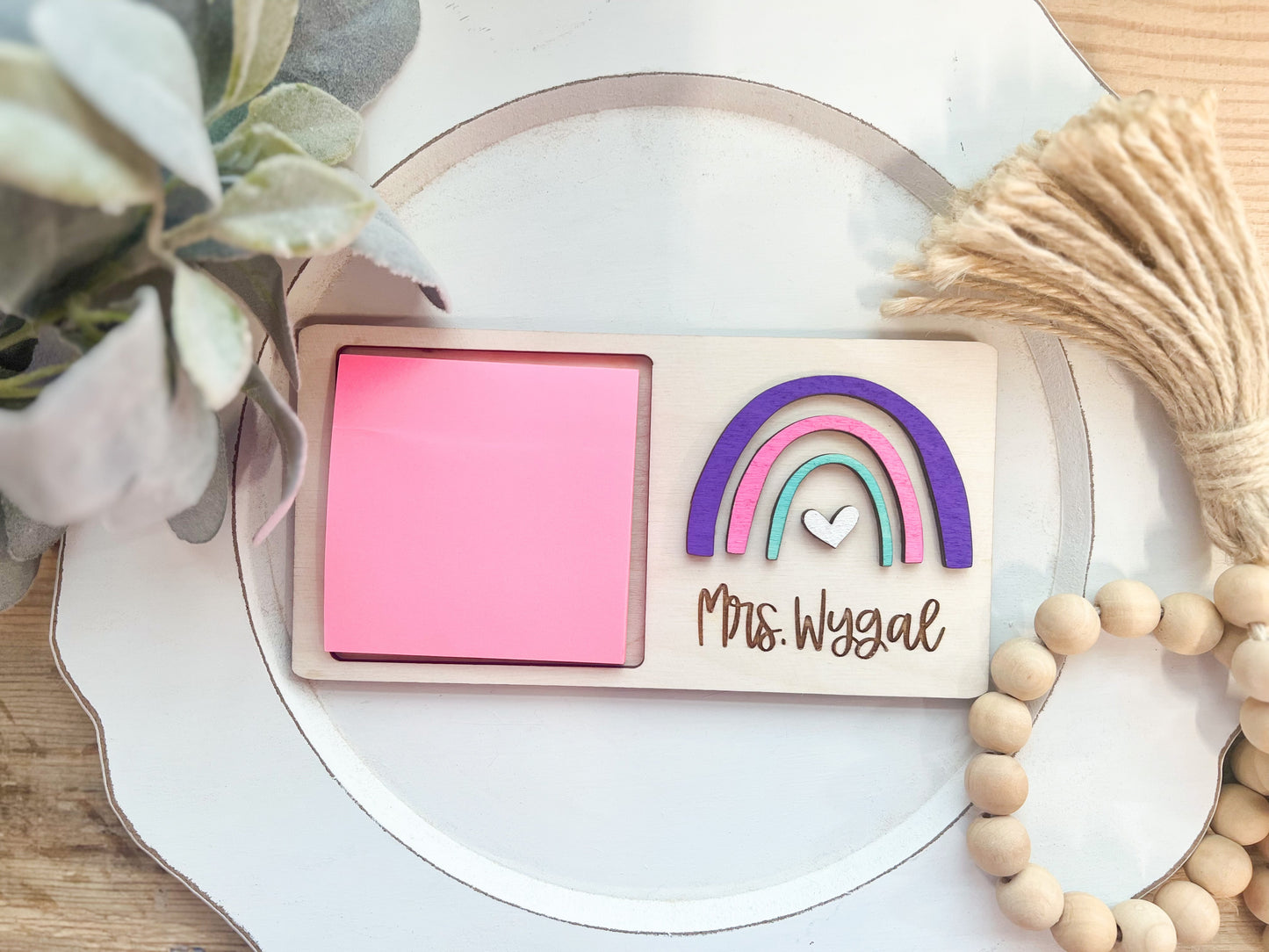 Rainbow Post it Holder