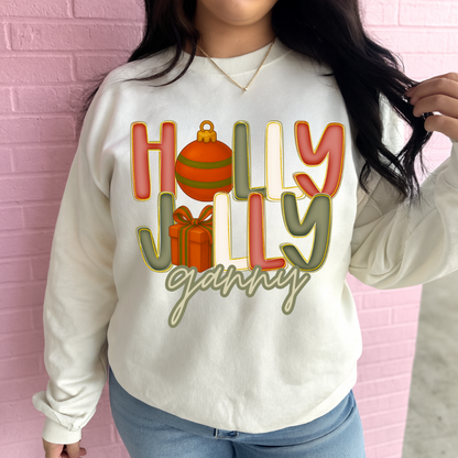 Holly Jolly (Custom Name) Graphic Crewneck
