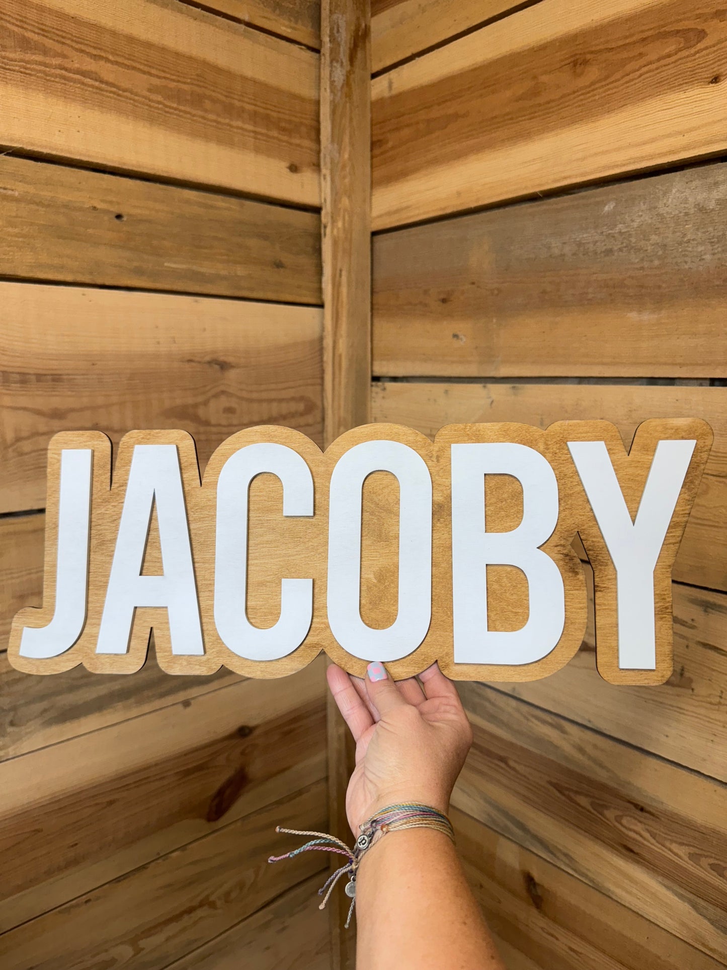 Offset  Name Sign 1/8th inch wood