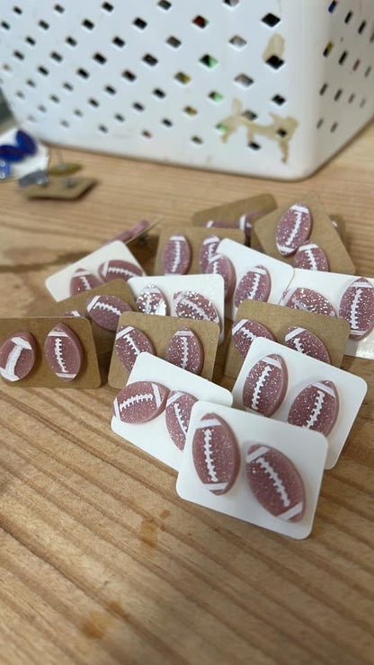 Football Stud Earrings