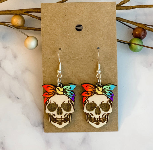 Multicolor Skull Dangles