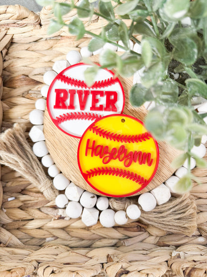 Softball/Baseball Bag Tags