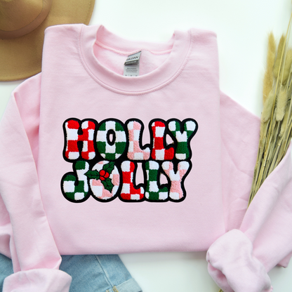 Holly Jolly Chenille Patch Sweatshirt