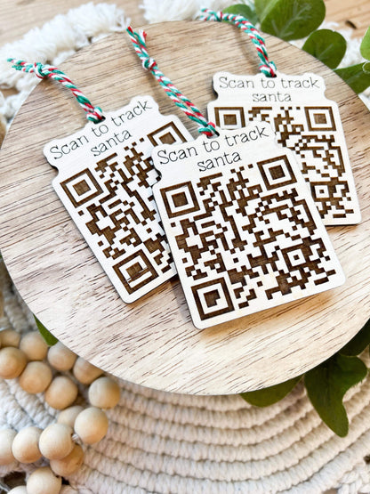 Santa Tracker QR Ornament