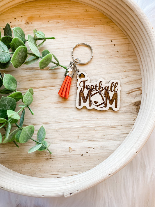 Football mom keychain