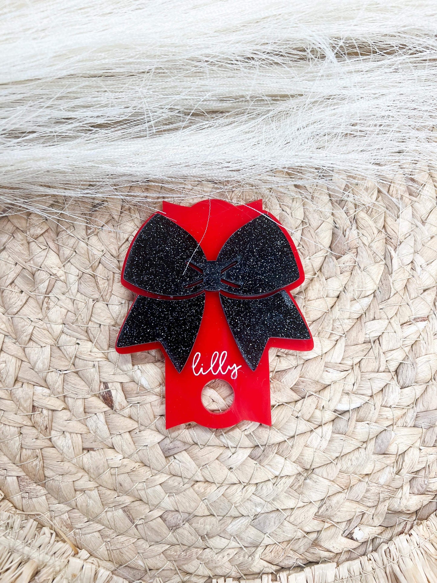 Personalized Bow Cup Tag