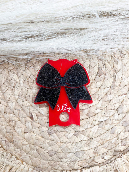 Personalized Bow Cup Tag