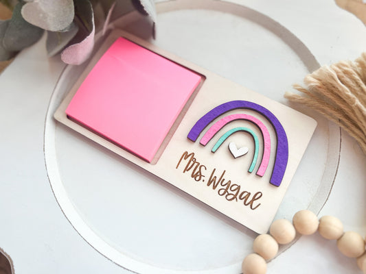 Rainbow Post it Holder