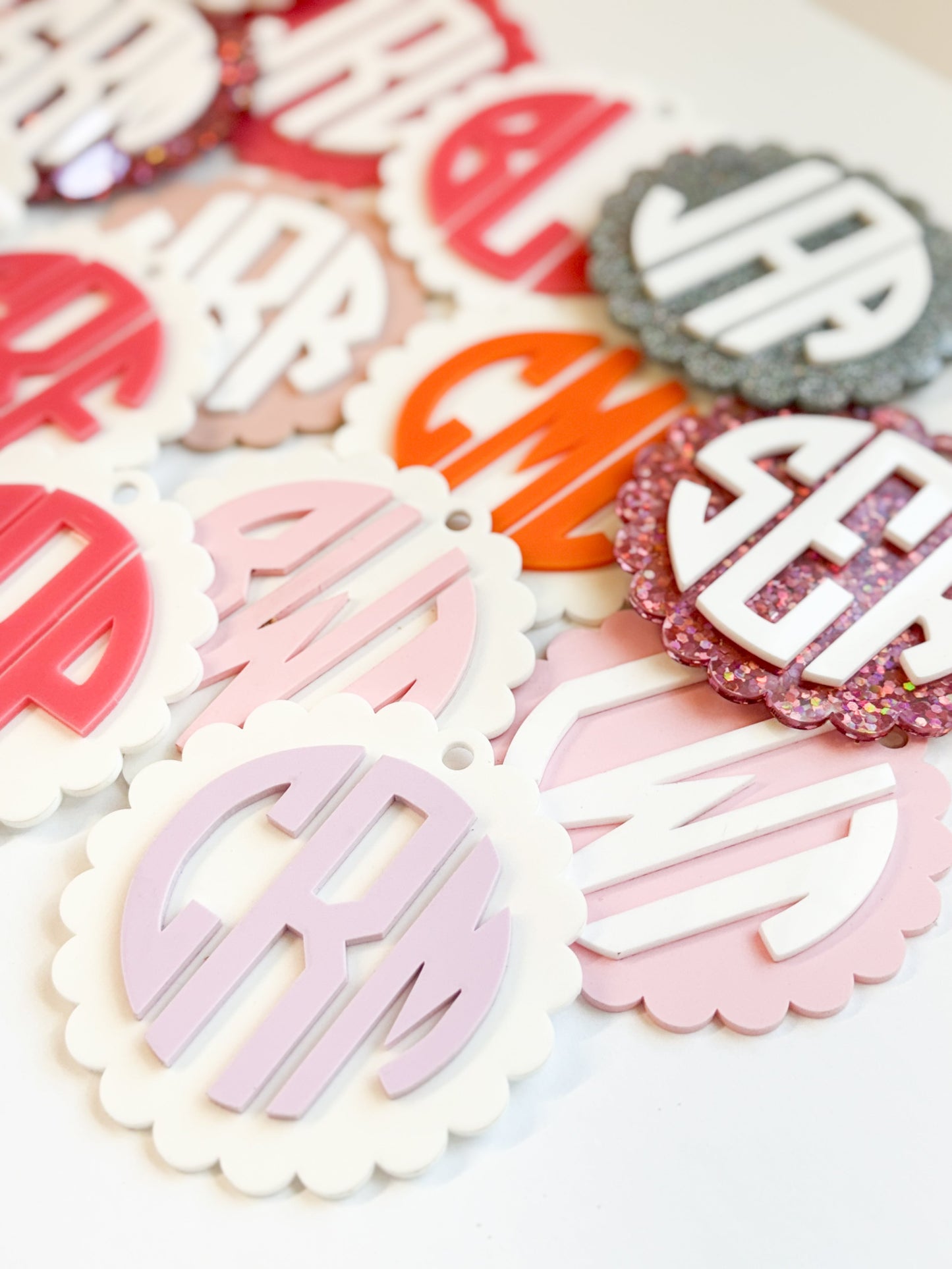 Circle Monogram Bag Tags