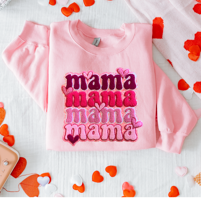 Mama Mama Mama Chenille Patch Sweatshirt