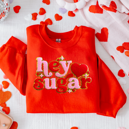 Hey Sugar Chenille Patch Sweatshirt