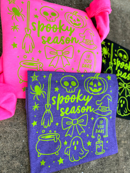 Spooky Season Doodle Tee OR Sweatshirt - RTS