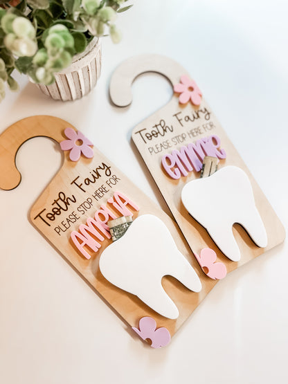 FLORAL TOOTH FAIRY DOOR HANGER