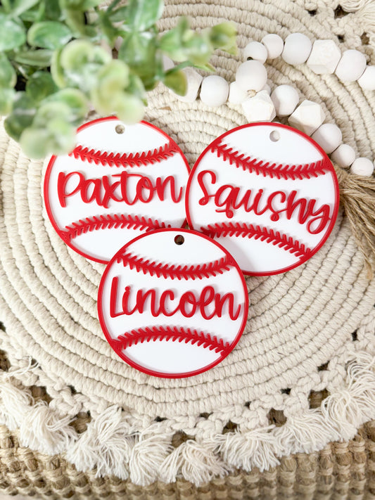 Softball/Baseball Bag Tags