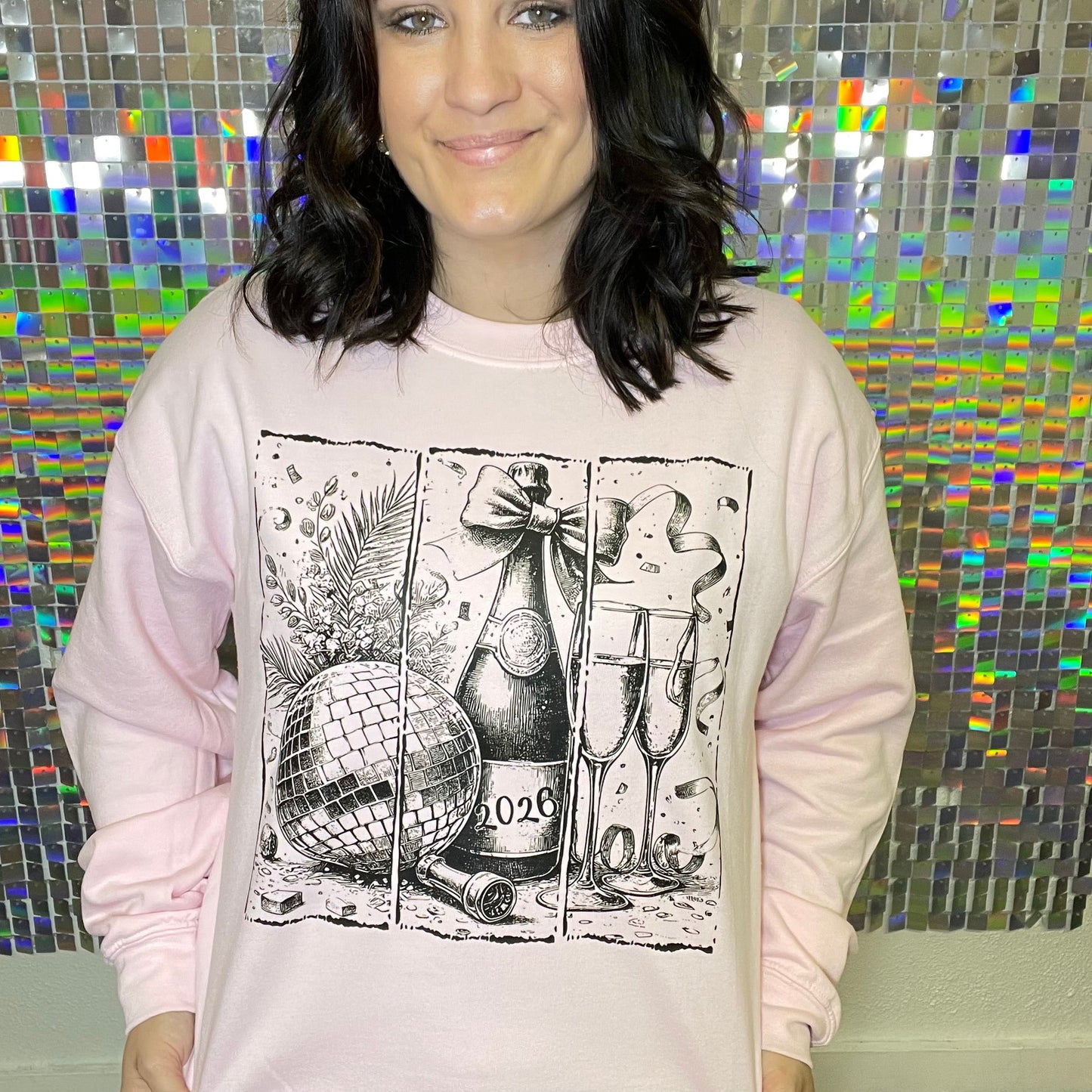 Poppin Bottles NYE Graphic Crewneck