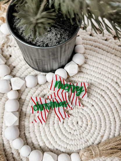 Holiday Cake Bow Clip