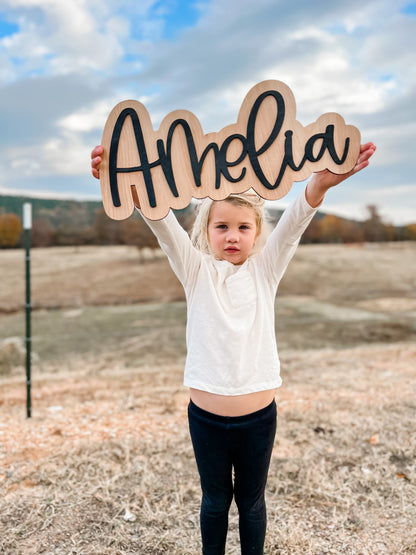 Offset  Name Sign 1/8th inch wood