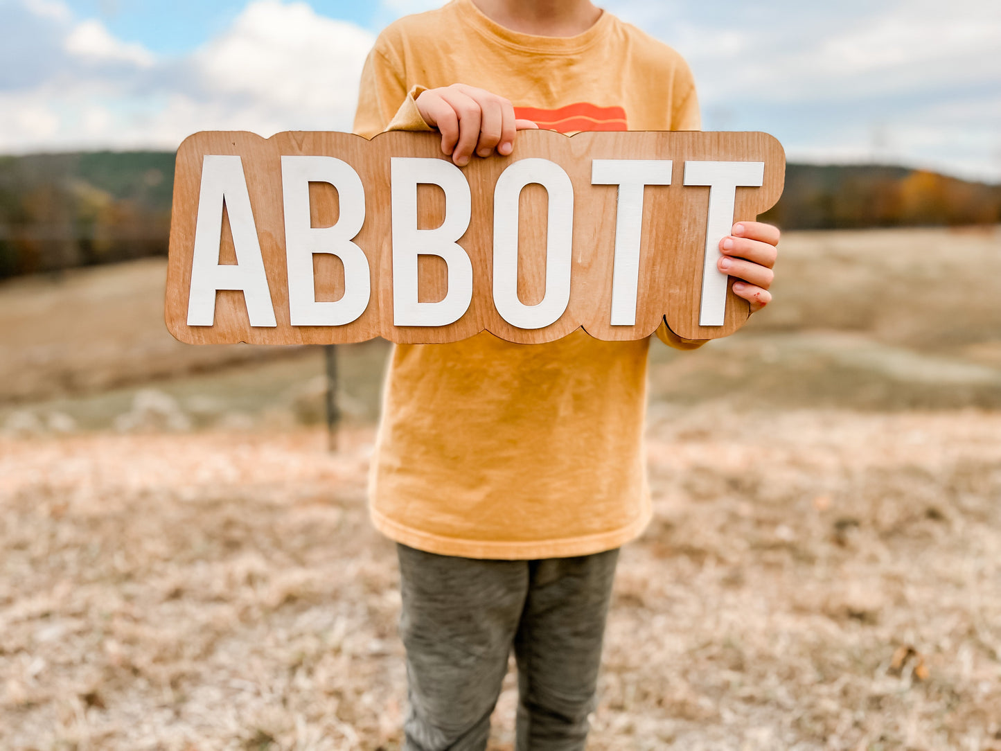 Offset  Name Sign 1/8th inch wood