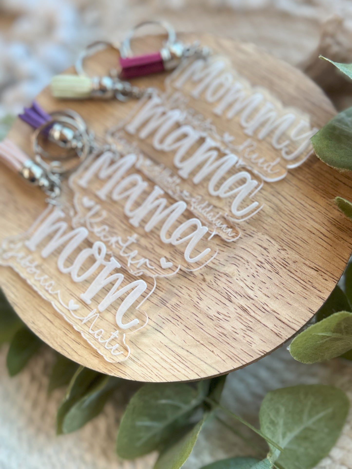 Acrylic Mama Keychains