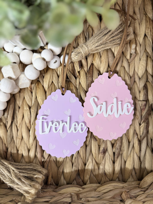 Pastel Heart Egg Tag