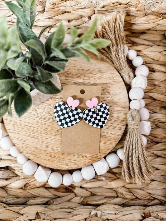 Checkered Dangle Earrings | RTS
