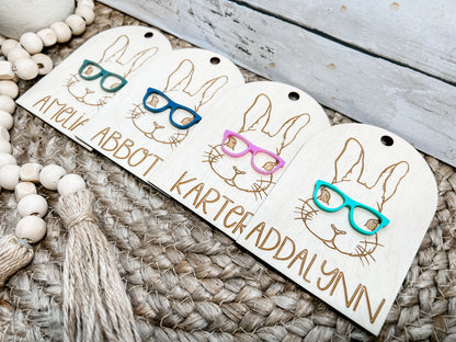 Bunny With Glasses Tags