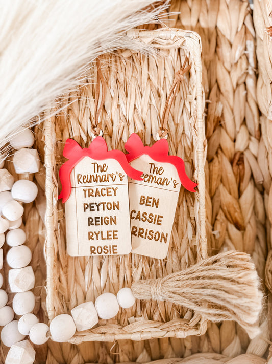 FAMILY BOW ORNAMENT