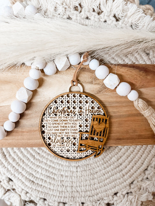 RATTAN CHRISTMAS IN HEAVEN ORNAMENT