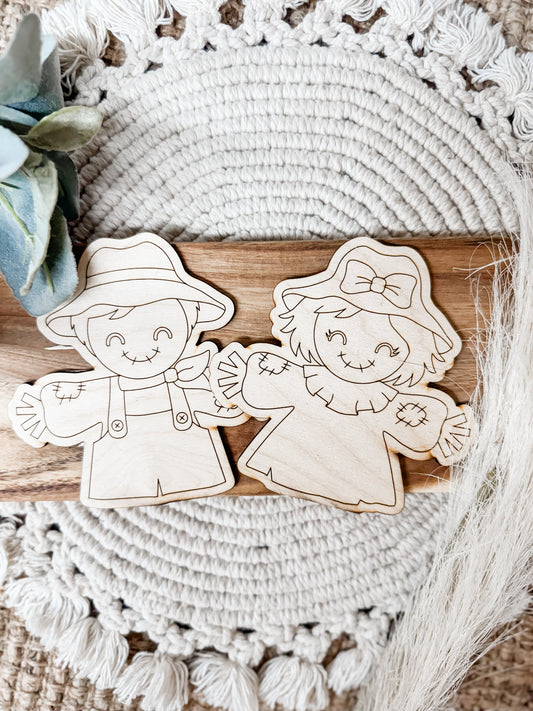 DIY SCARECROW PAINT WOOD PIECES