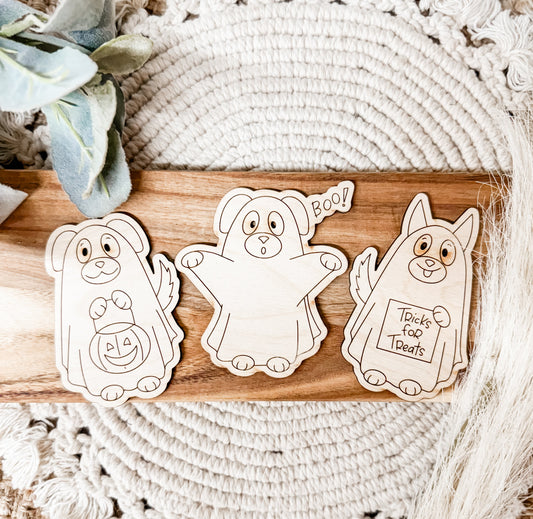 DIY HALLOWEEN DOG WOOD PIECES