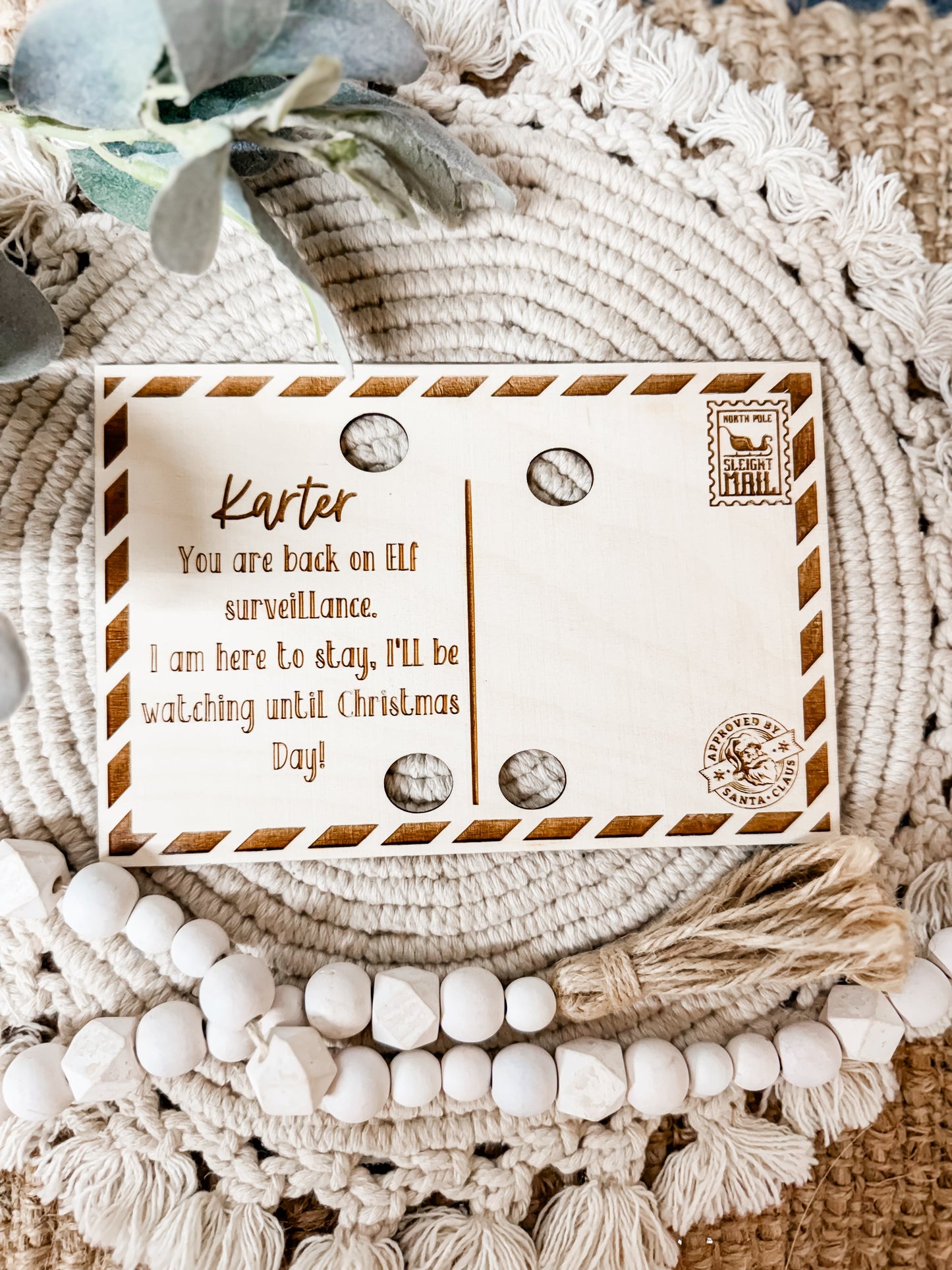 CHRISTMAS E L F I E POST CARD
