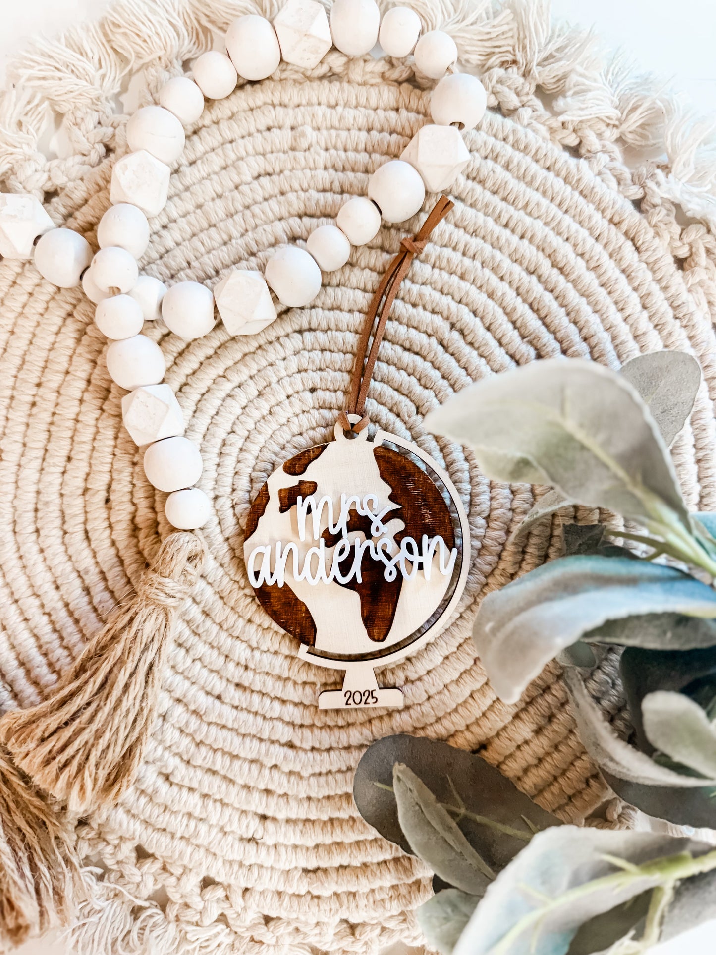 GLOBE TEACHER ORNAMENT