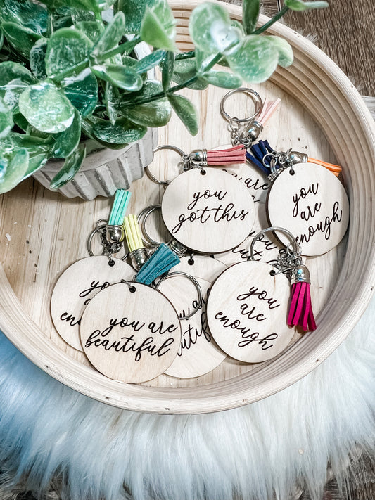 Affirmation Keychain Pack of 5